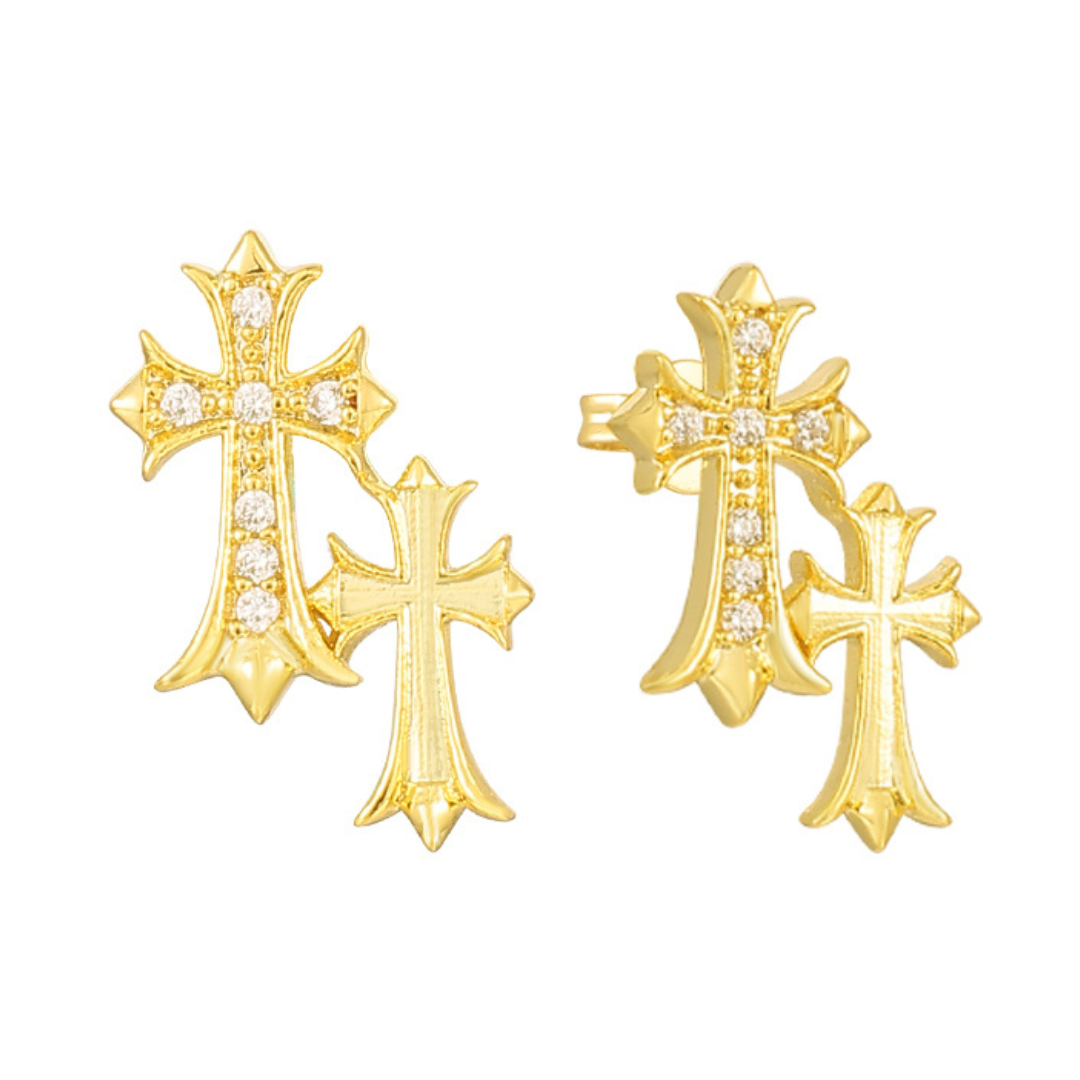 Double Cross Me Studs– EVRYJEWELS