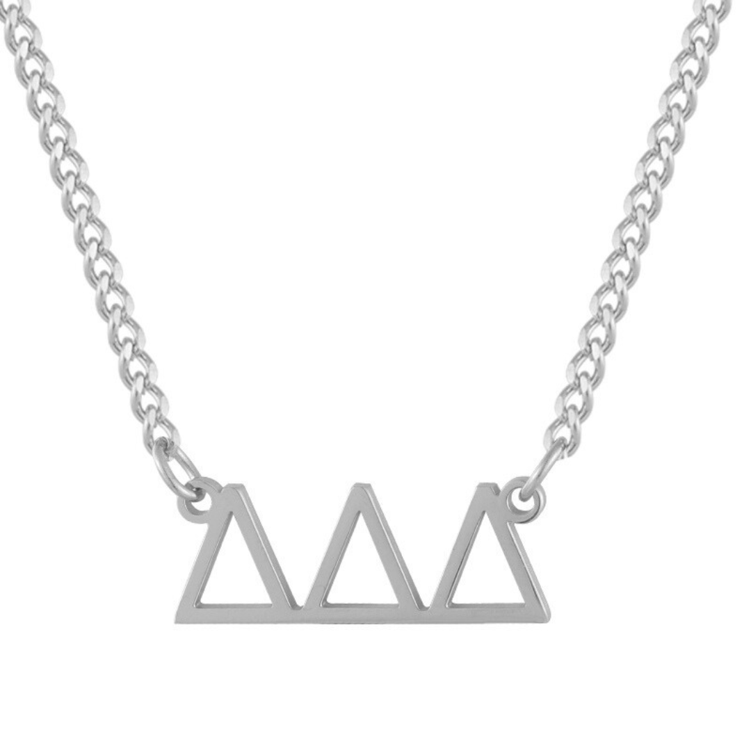 Sorority Custom/Personalized Block Curb Nameplate Necklace