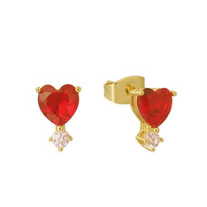 Candy Heart Studs