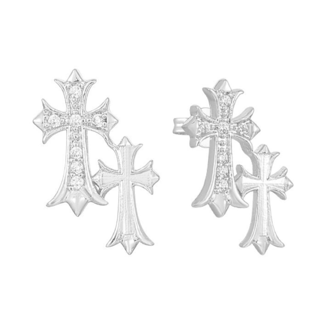 Clous d’oreilles Double Cross Me