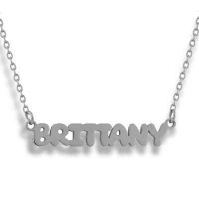 Custom/Personalized Bubble Nameplate Necklace