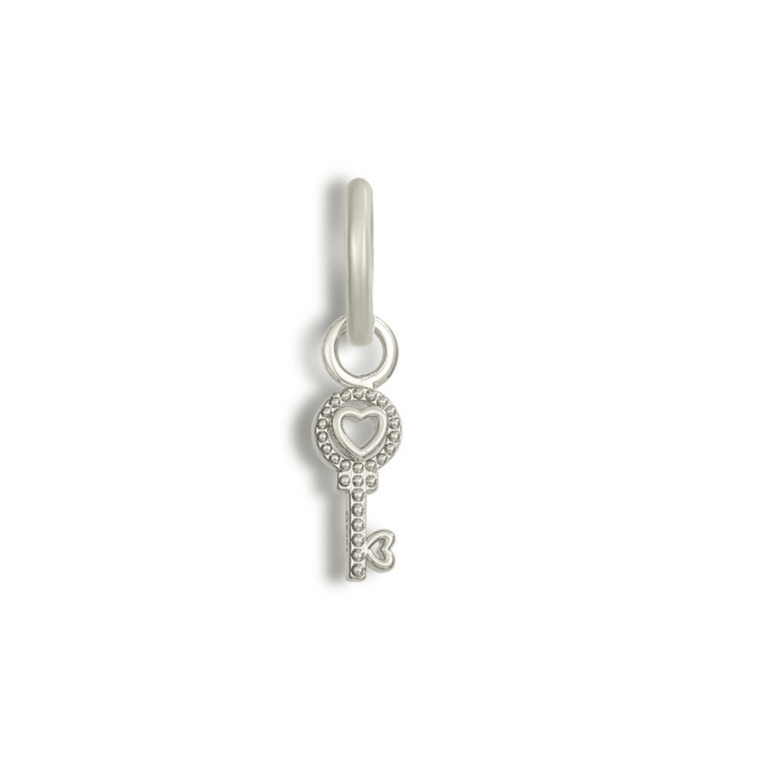 Key To My Heart Charm - Silver