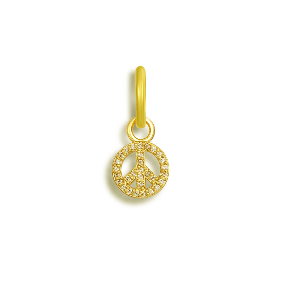 Peace and Love Charm - Gold