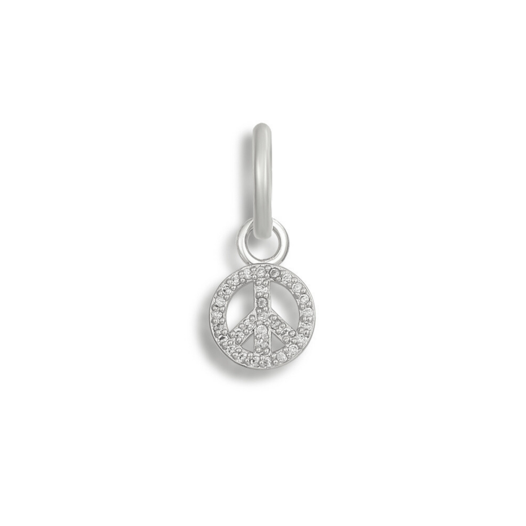 Peace and Love Charm - Silver