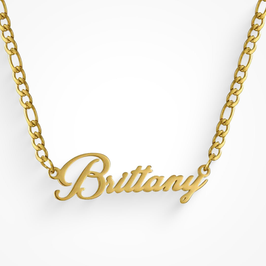 Custom/Personalized Nameplate Figaro Necklace