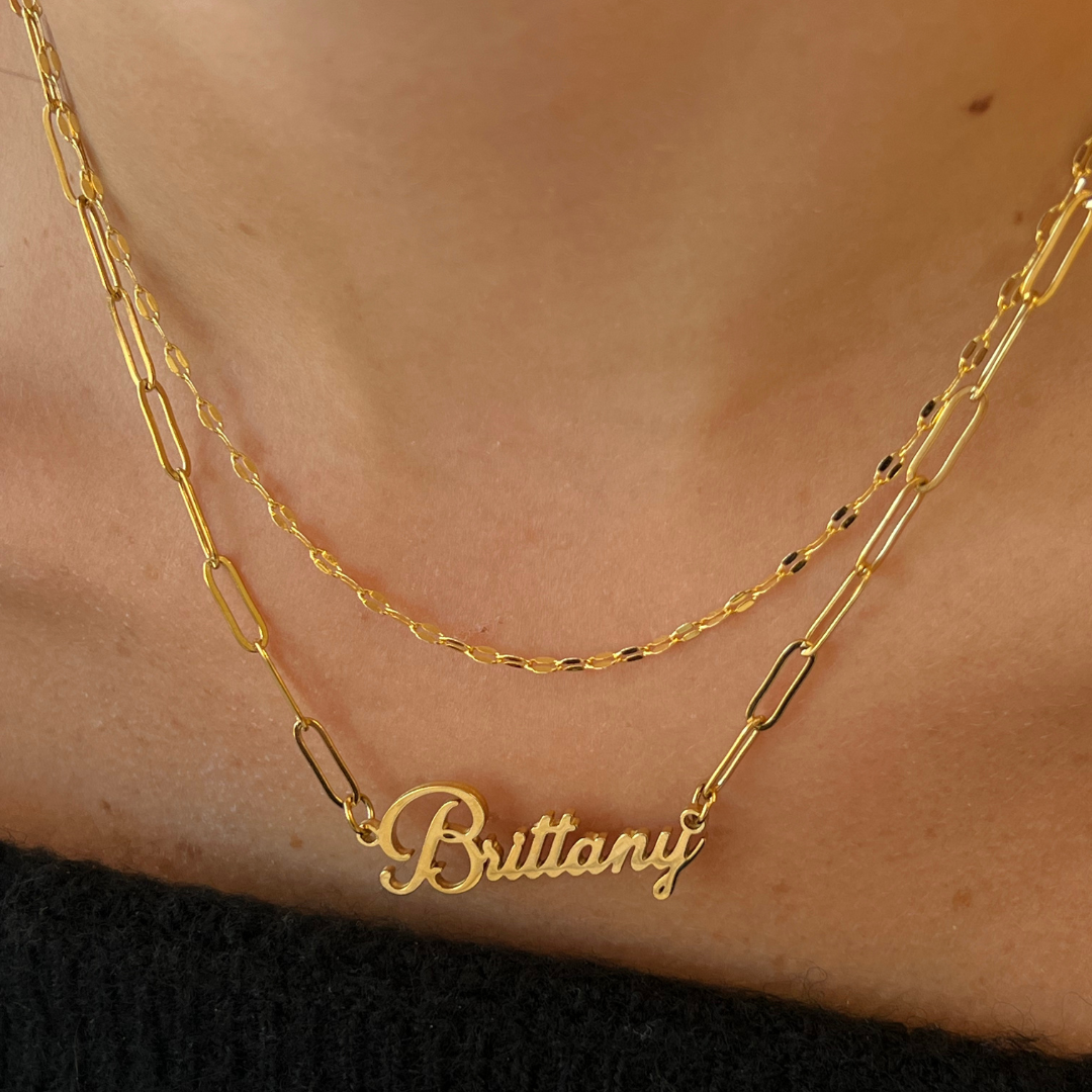 Custom/Personalized Paperclip Nameplate Necklace