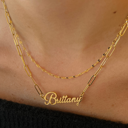 Custom/Personalized Paperclip Nameplate Necklace