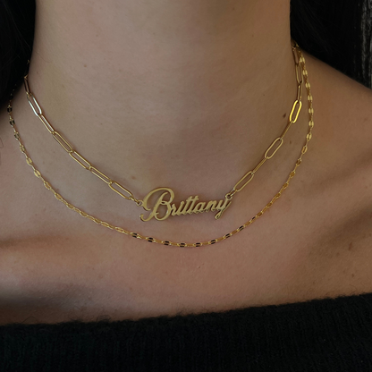 Custom/Personalized Paperclip Nameplate Necklace
