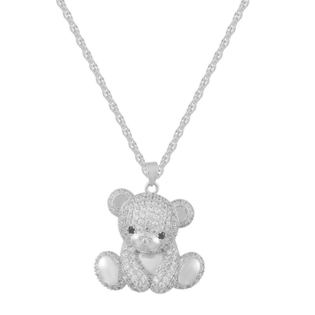 Necklace with 2025 bear pendant