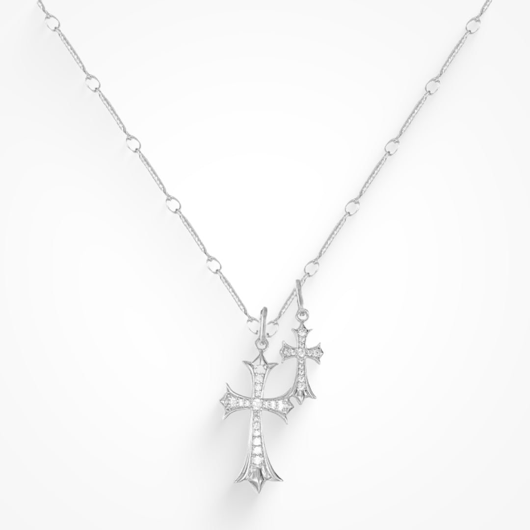 The double cross me necklace has taken over TikTok ❤️ #tiktokviral #al... |  TikTok